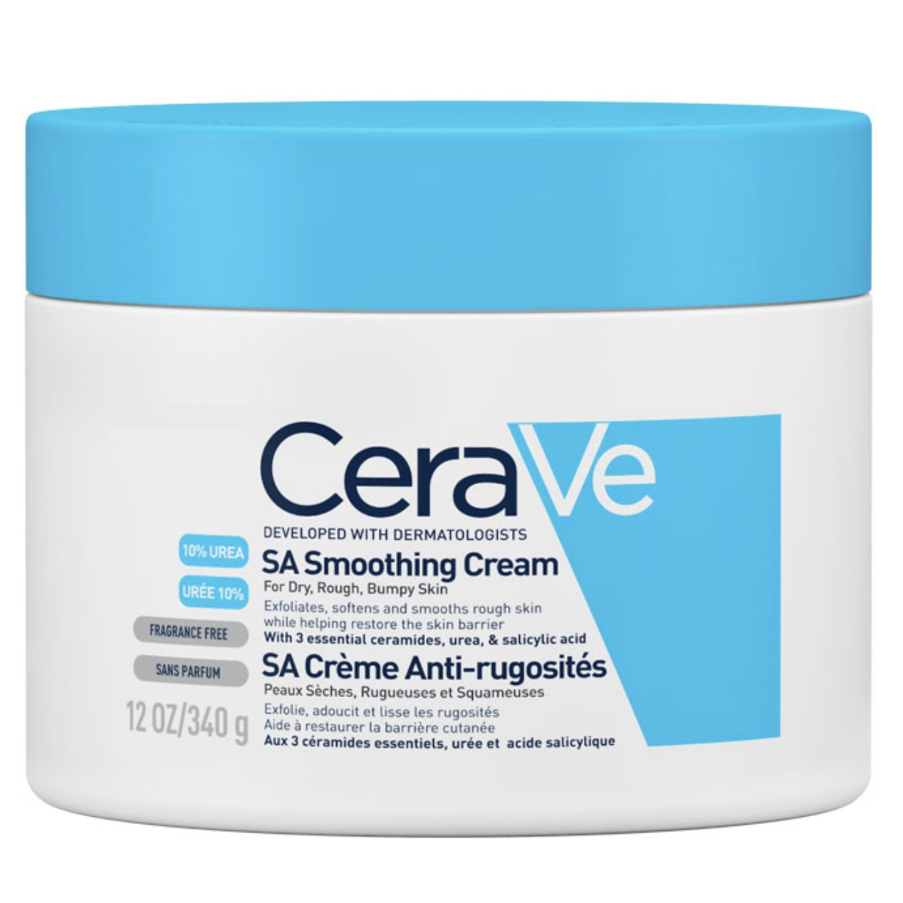 کرم مرطوب کننده قوی SA UREA 10% حجم 340 میلی لیتر سراوی CeraVe