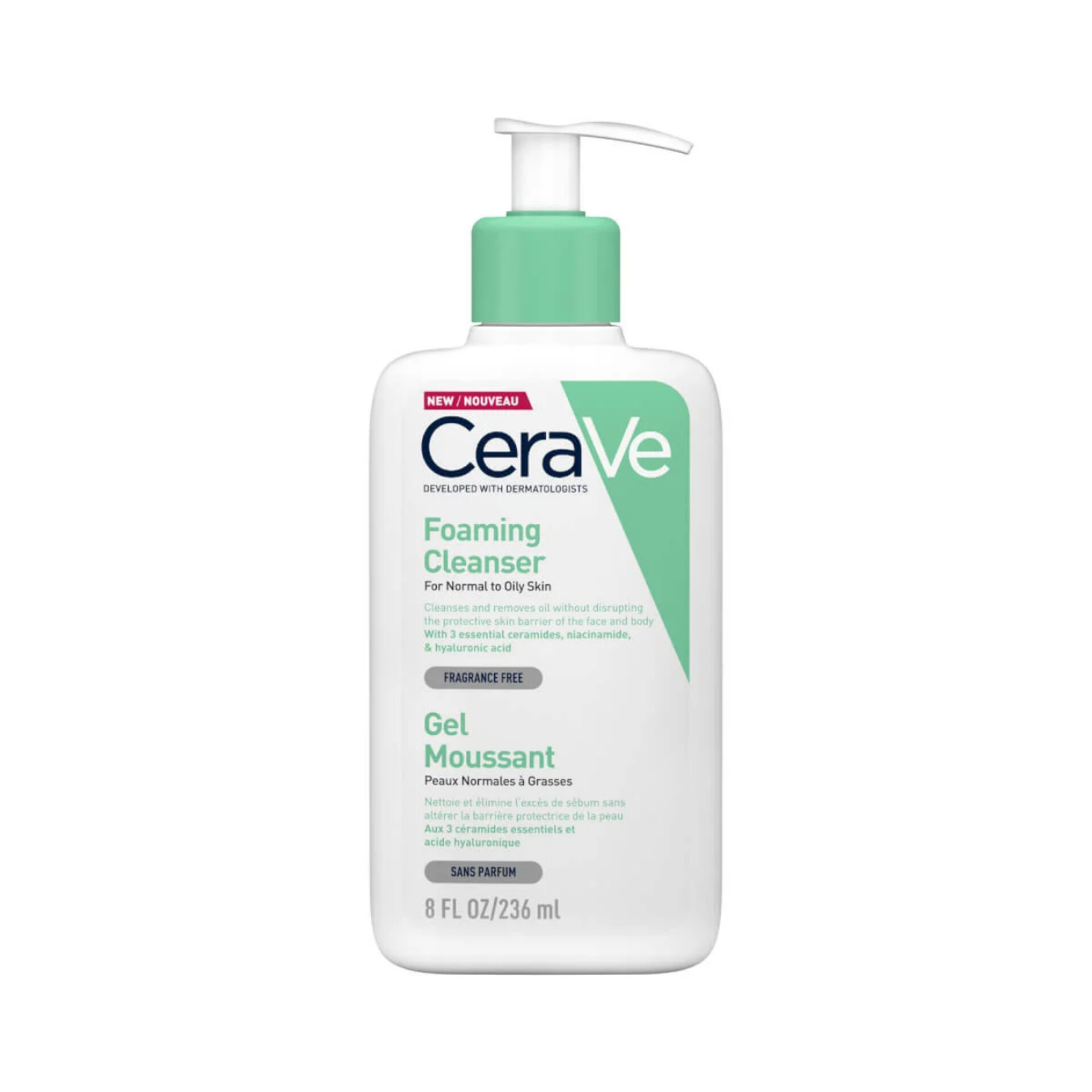 شوینده سراوی پوست چرب و نرمال مدل فوم 236 میل | CeraVe Foaming Cleanser