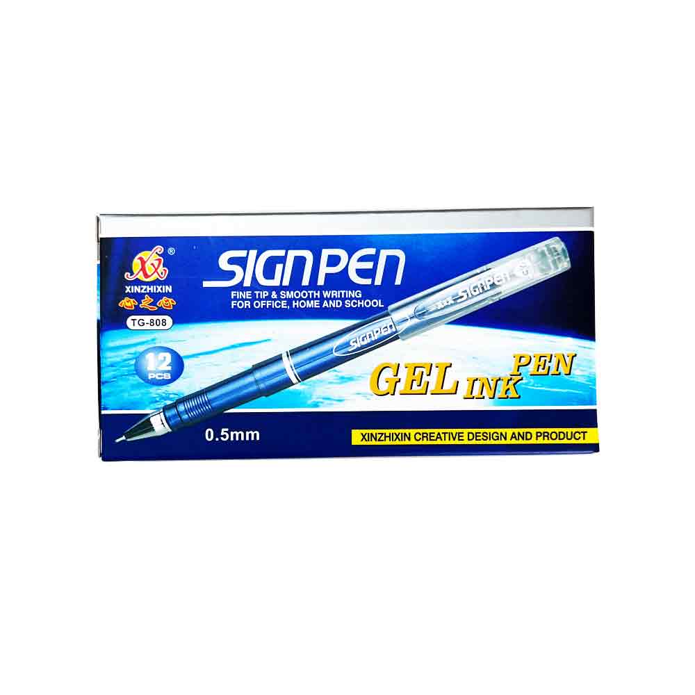 روان نویس sign pen آبی 0.5 بسته 12 تایی